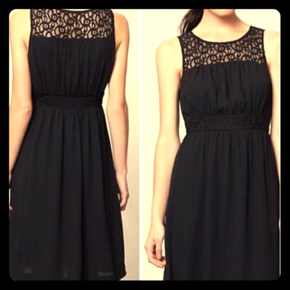 Anthropologie Black Lace Dress